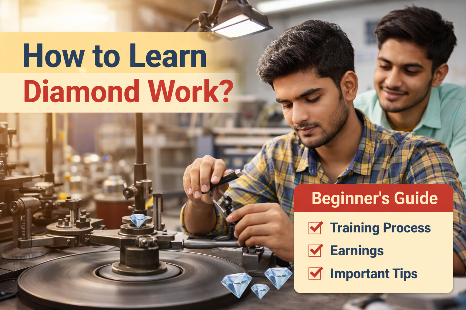 હીરા કામ કેવી રીતે શીખવું? (શરૂઆતથી માર્ગદર્શિકા)